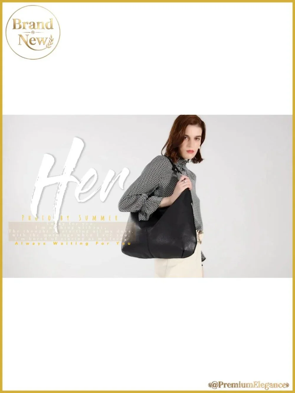 Women Soft Faux Leather Slouchy Hobo Shoulder Purse Zipper